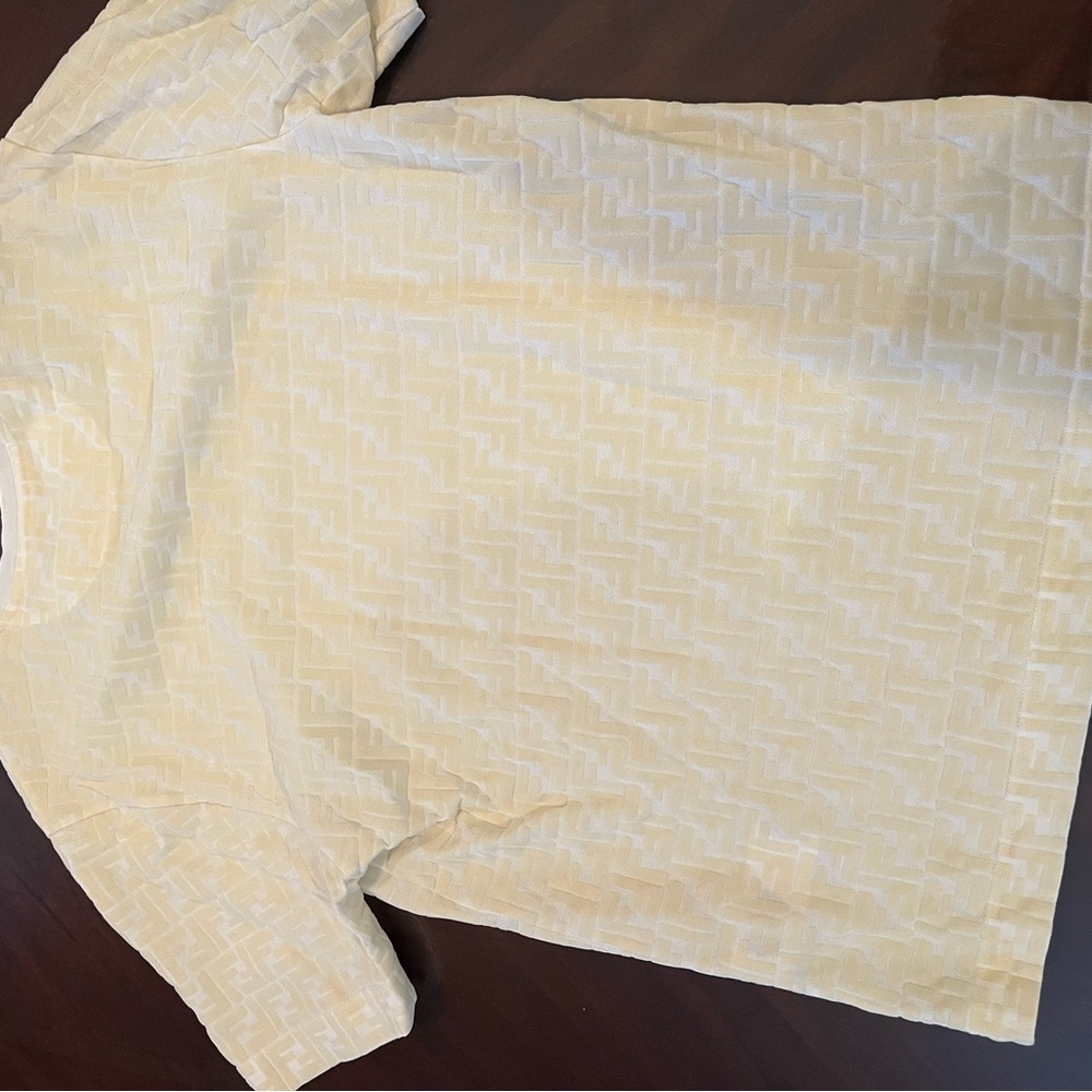 Fendi mens tshirt in white pique